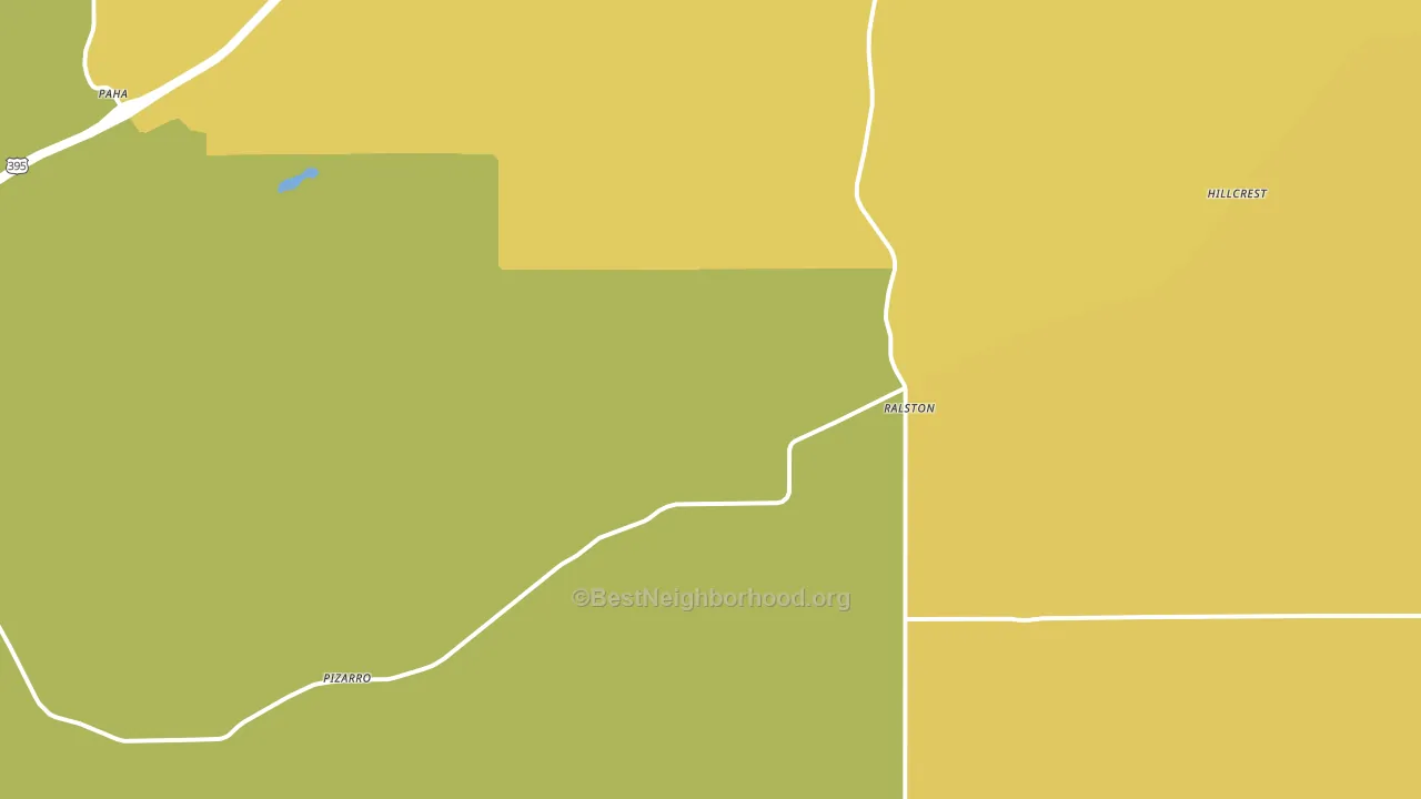 Ralston, WA block-group voter-turnout map