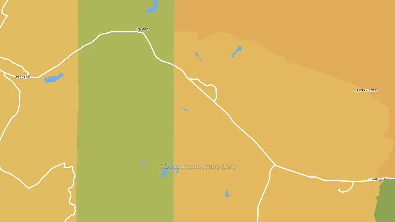 Ramah, NM block-group voter-turnout map
