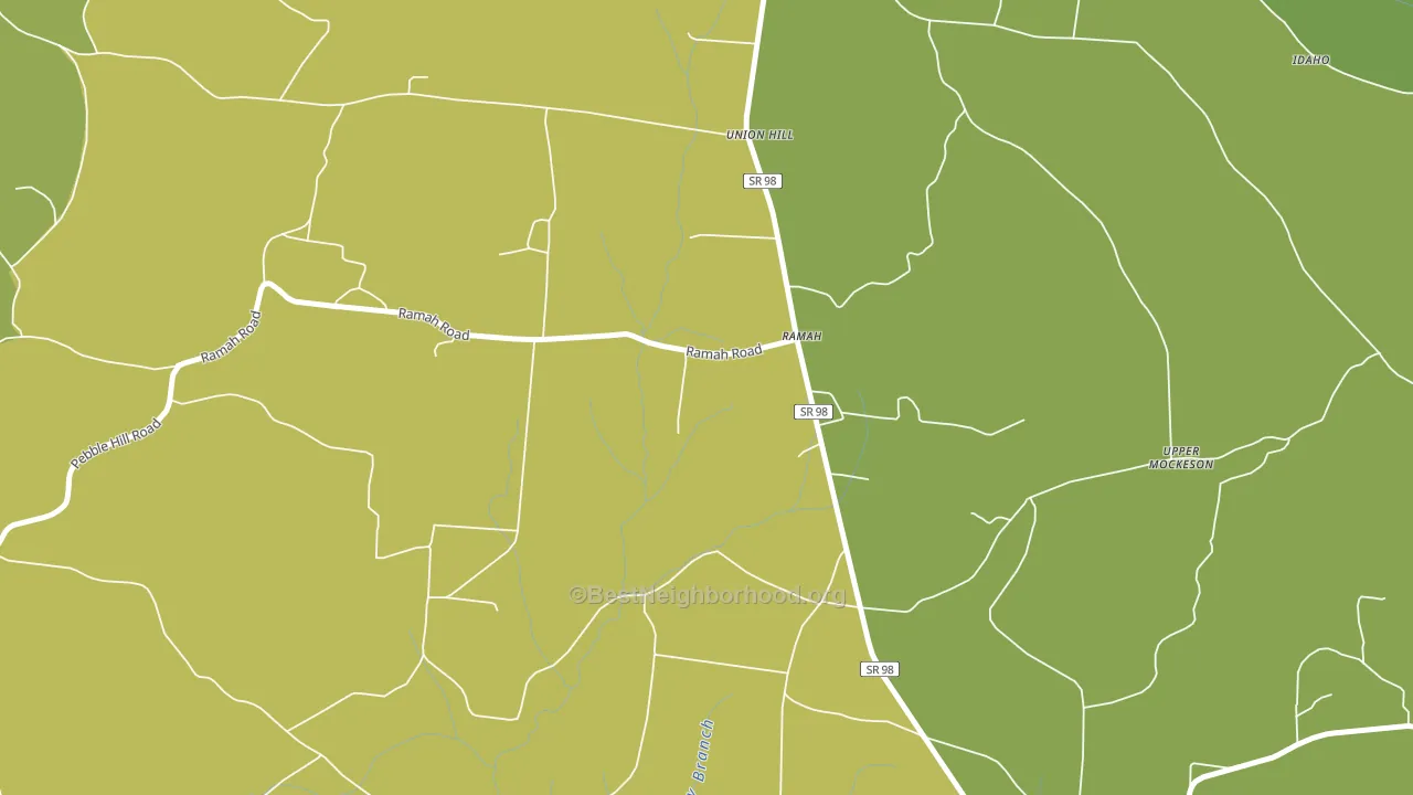 Ramah, TN block-group voter-turnout map