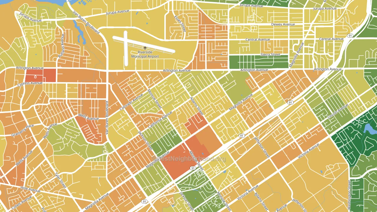 Ramona, Riverside, CA block-group voter-turnout map