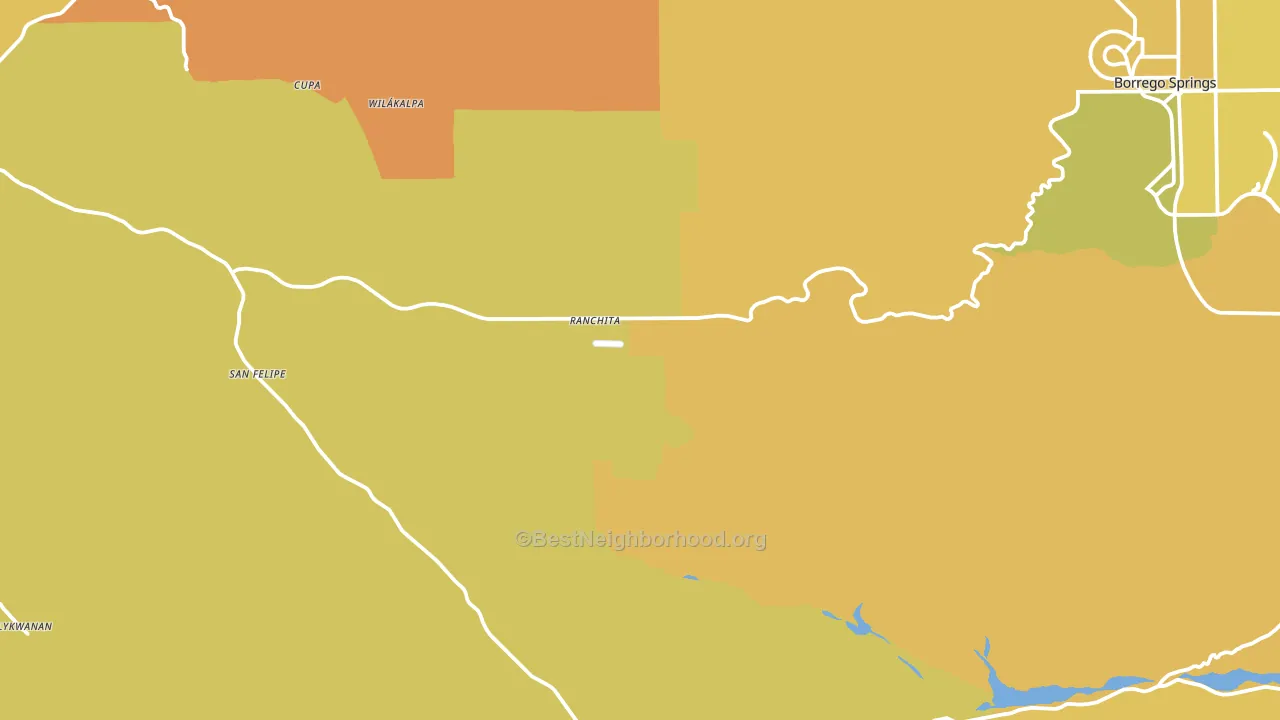 Ranchita, CA block-group voter-turnout map