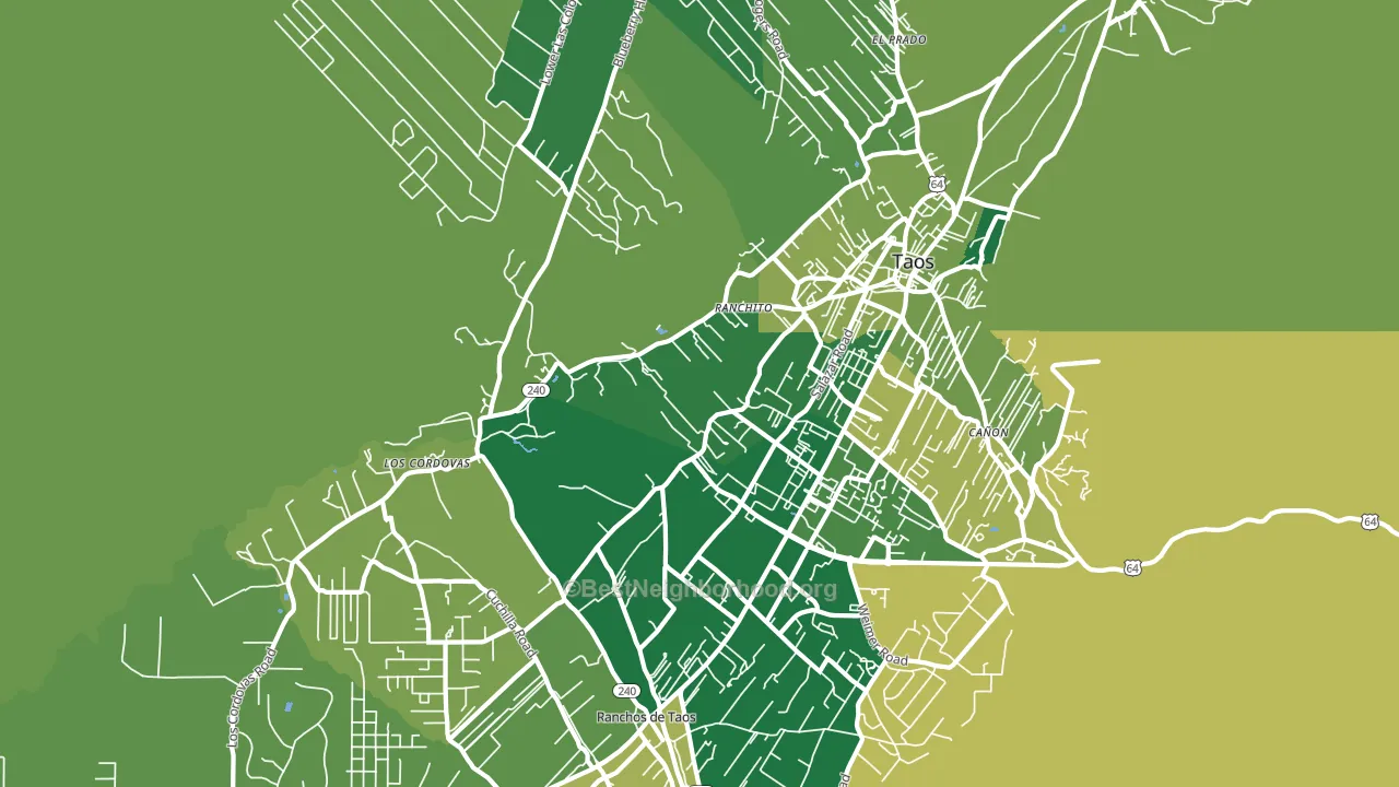 Ranchito, NM block-group voter-turnout map