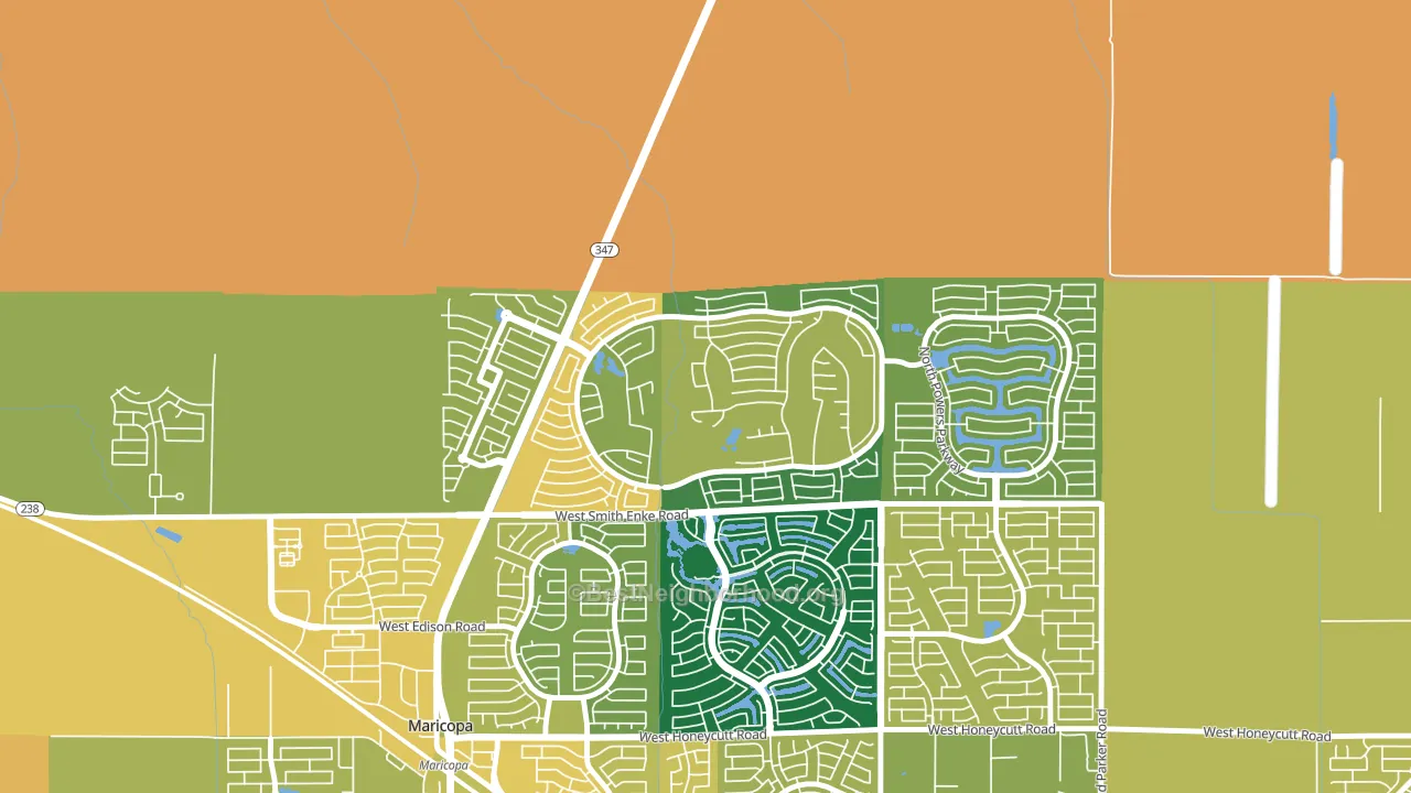 Rancho El Dorado, Silver Bell, AZ block-group voter-turnout map