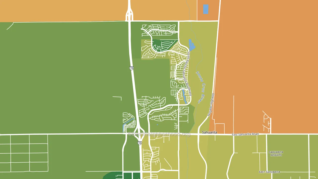 Rancho Sahuarita, Sahuarita, AZ block-group voter-turnout map