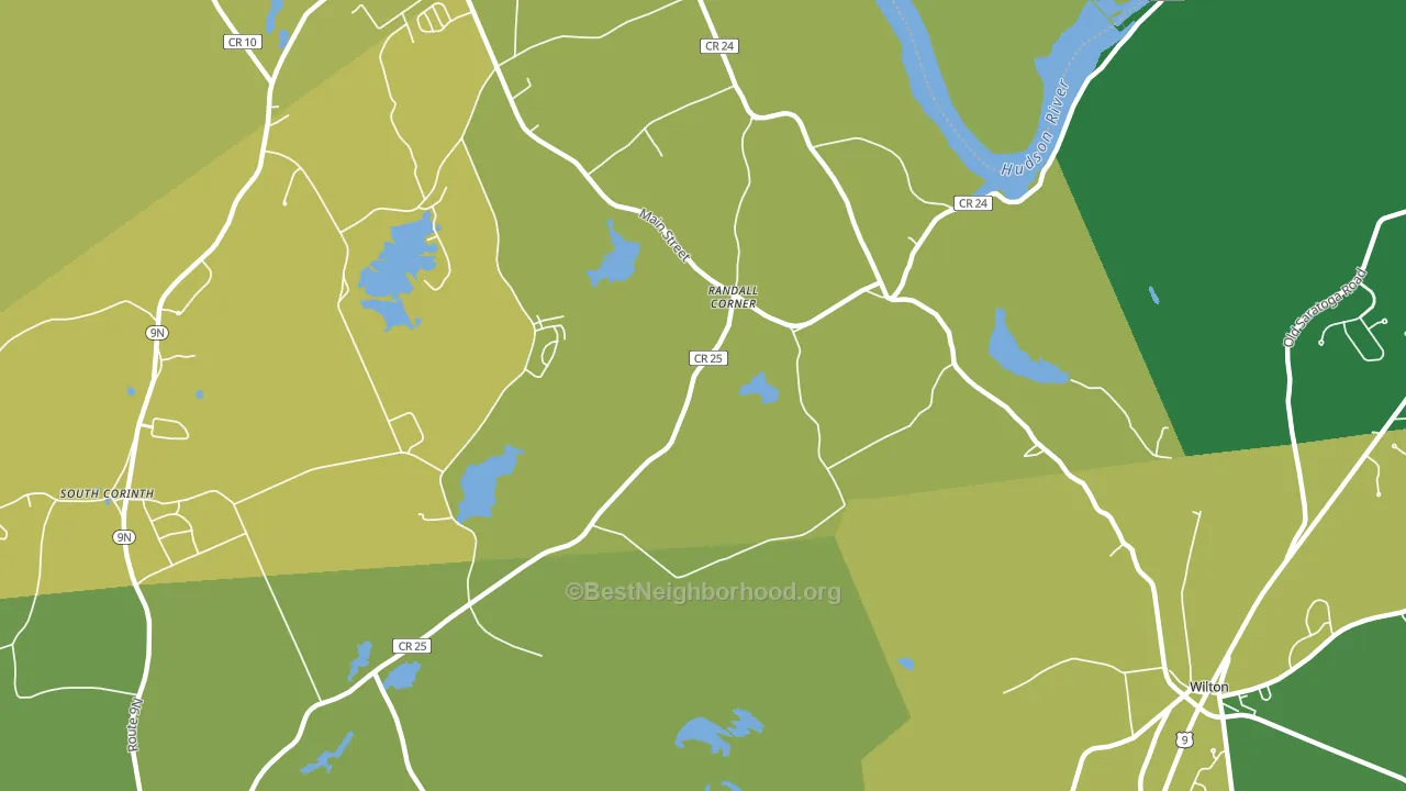 Randall Corner, NY block-group voter-turnout map