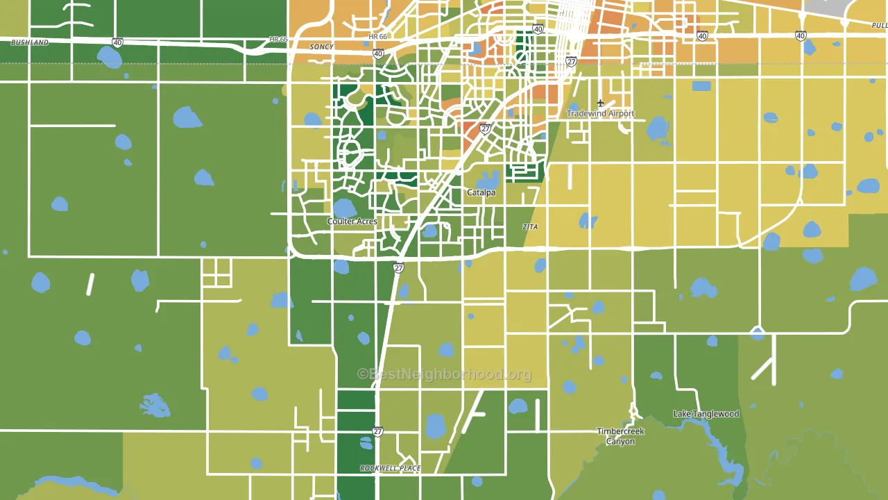 Randall County, TX block-group voter-turnout map
