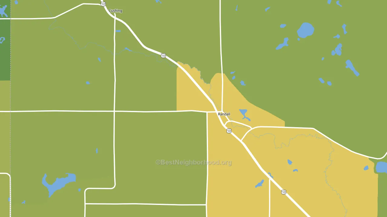 Randall, MN block-group voter-turnout map