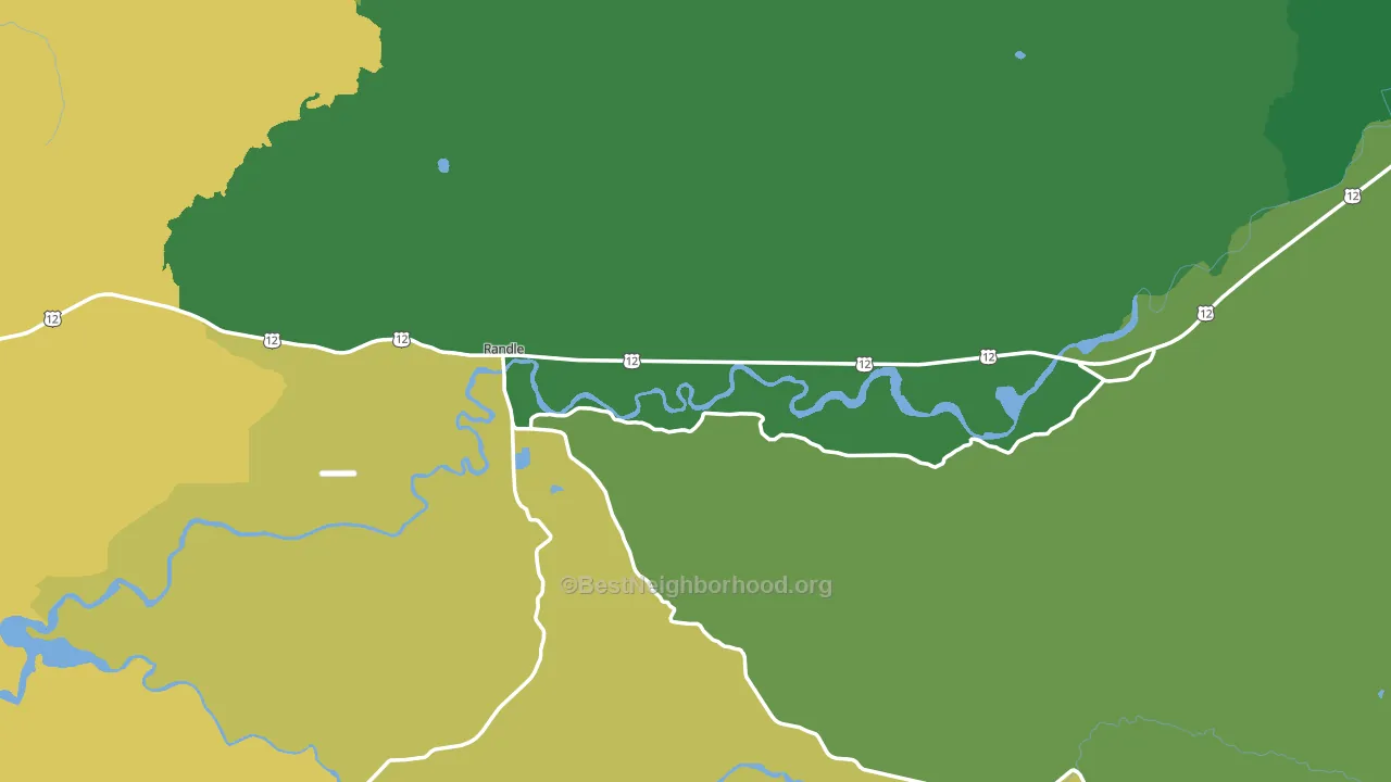 Randle, WA block-group voter-turnout map