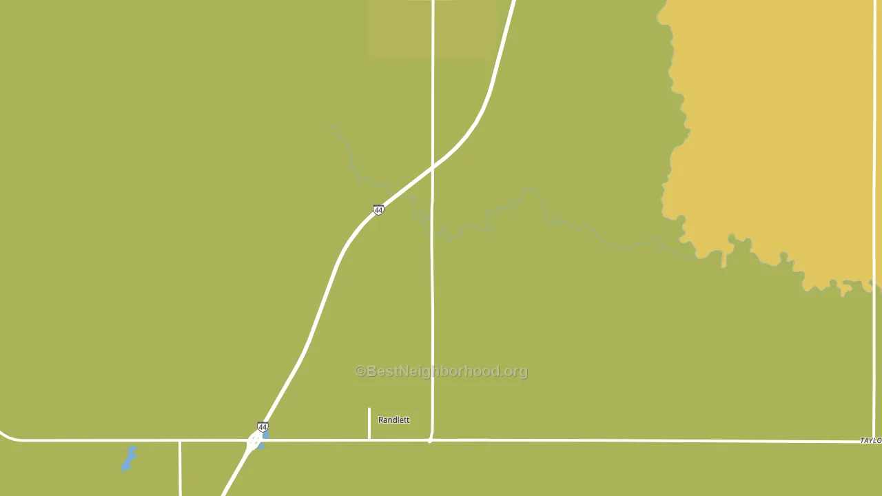 Randlett, OK block-group voter-turnout map