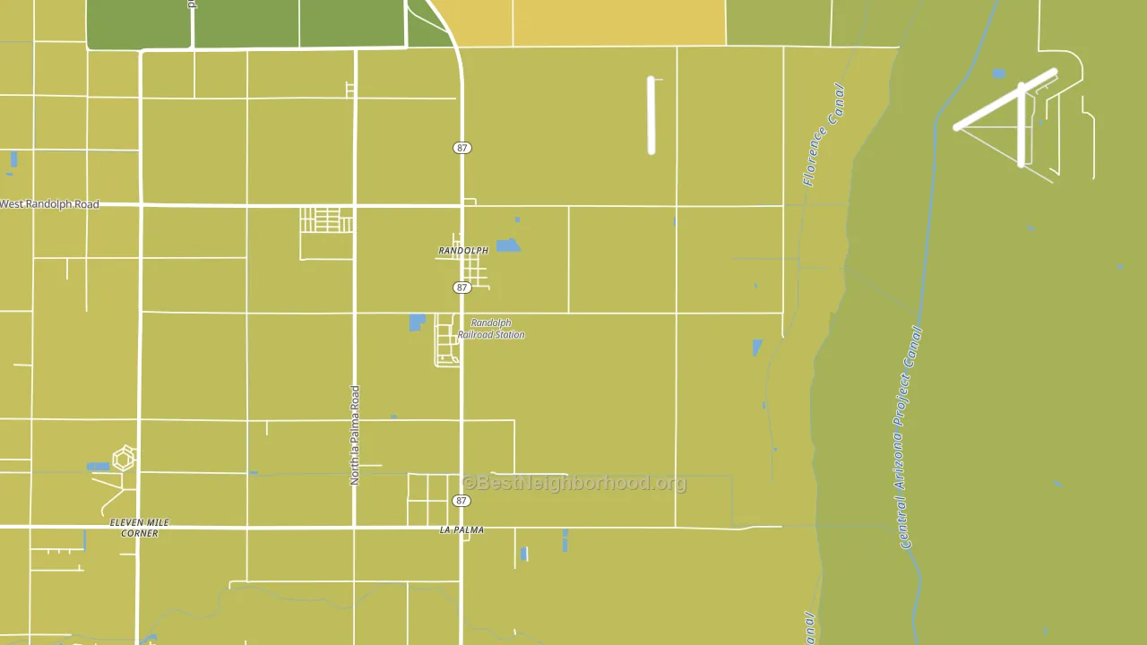 Randolph, AZ block-group voter-turnout map