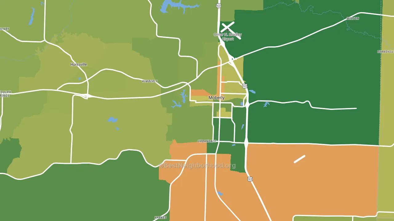 Randolph County, MO block-group voter-turnout map