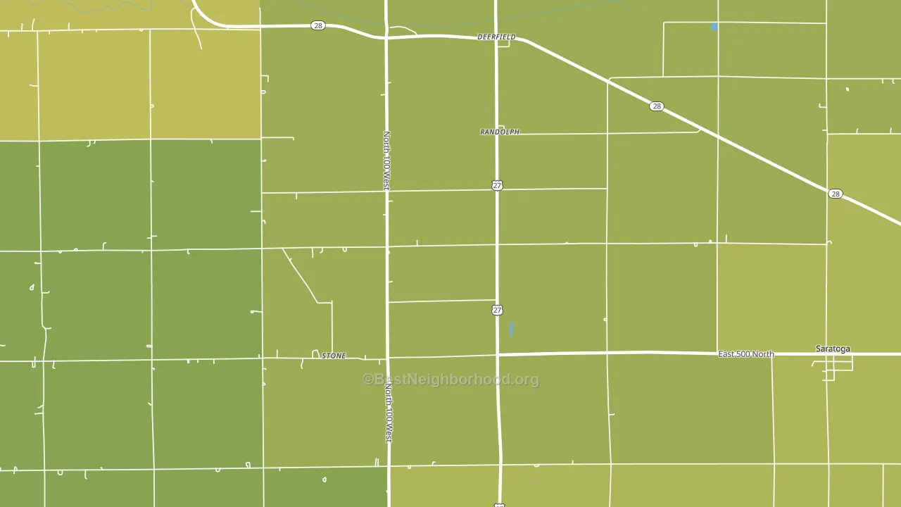 Randolph, IN block-group voter-turnout map
