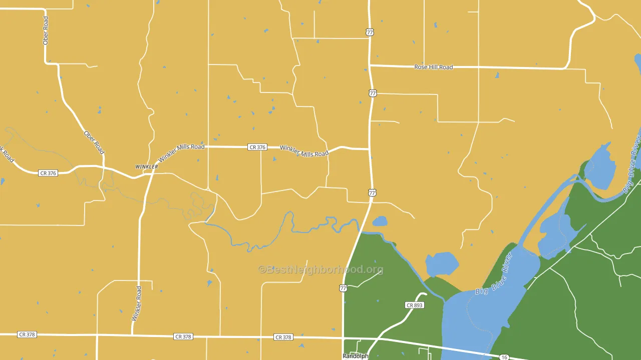 Randolph, KS block-group voter-turnout map