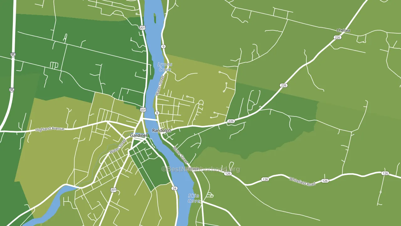 Randolph, ME block-group voter-turnout map