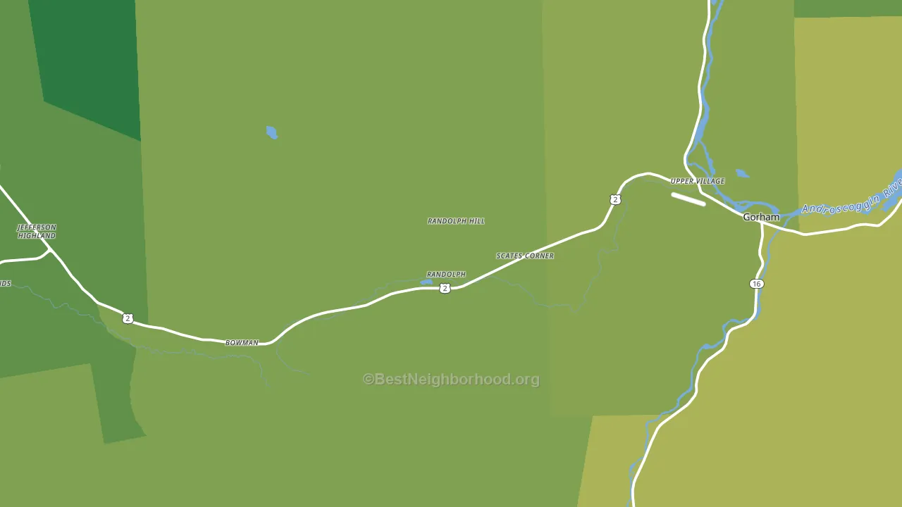 Randolph, NH block-group voter-turnout map