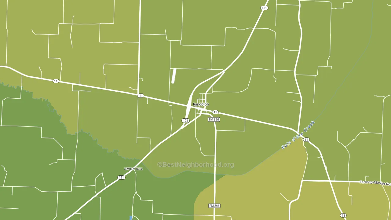 Randolph, TX block-group voter-turnout map