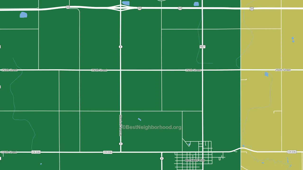 Rands, IA block-group voter-turnout map