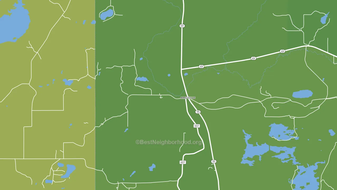 Randville, MI block-group voter-turnout map