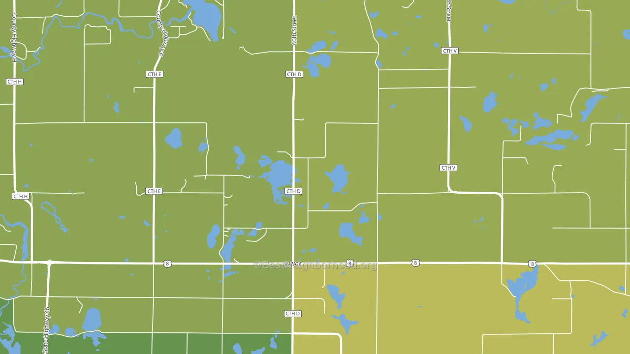 Range, WI block-group voter-turnout map