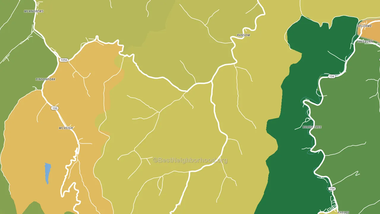 Ransom, KY block-group voter-turnout map