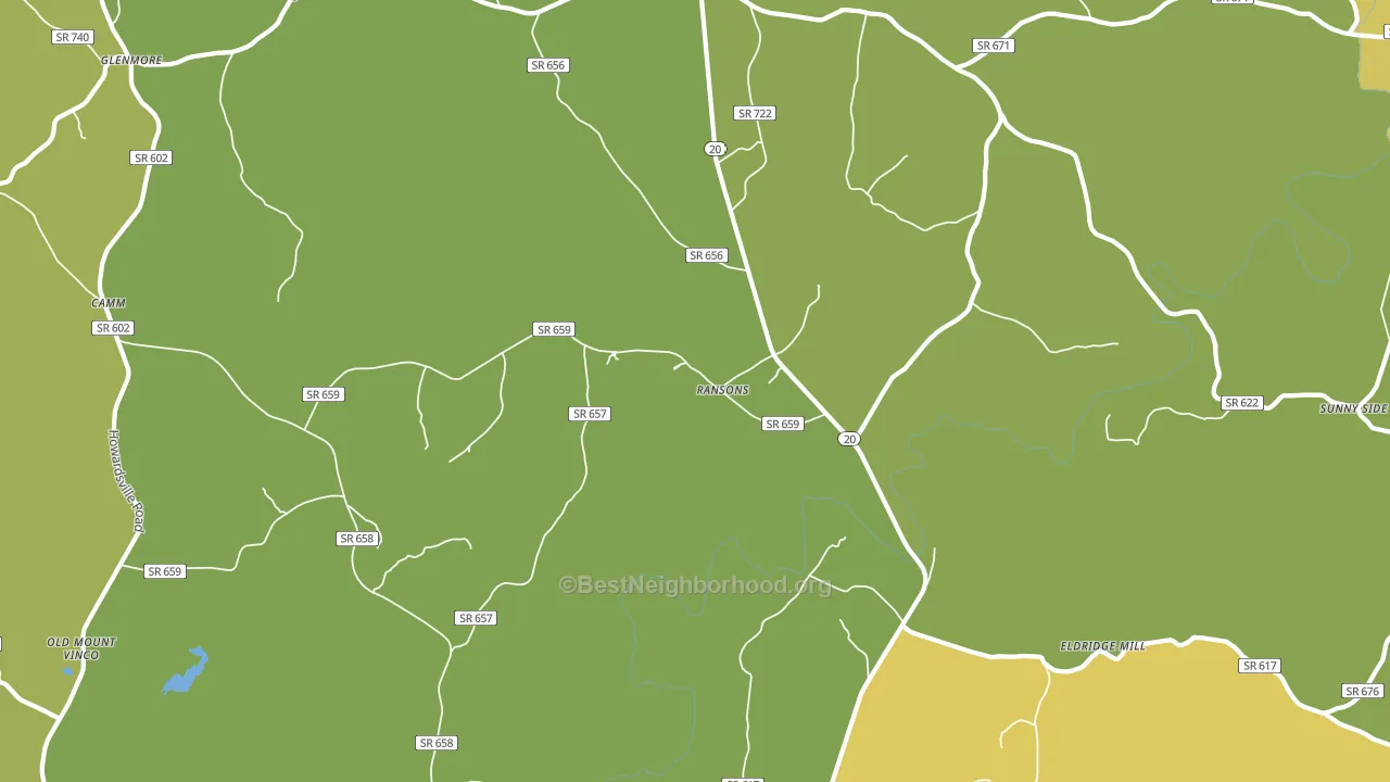 Ransons, VA block-group voter-turnout map
