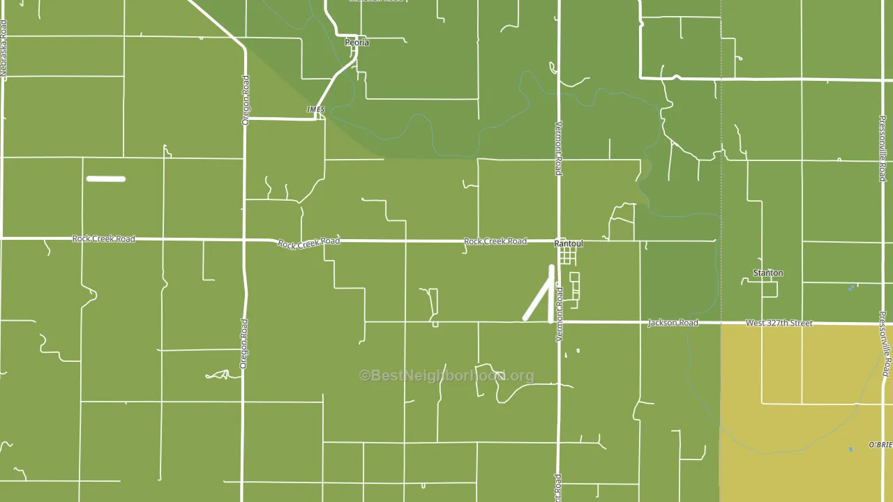 Rantoul, KS block-group voter-turnout map