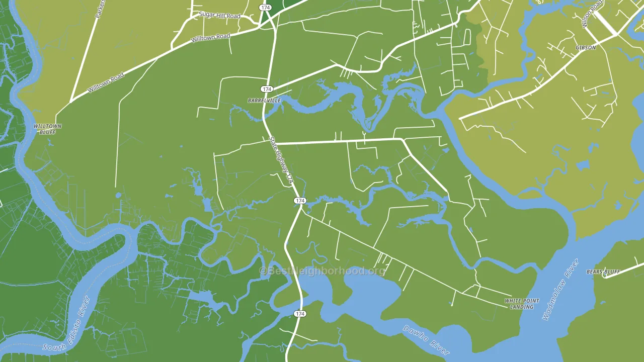 Rantowles, SC block-group voter-turnout map