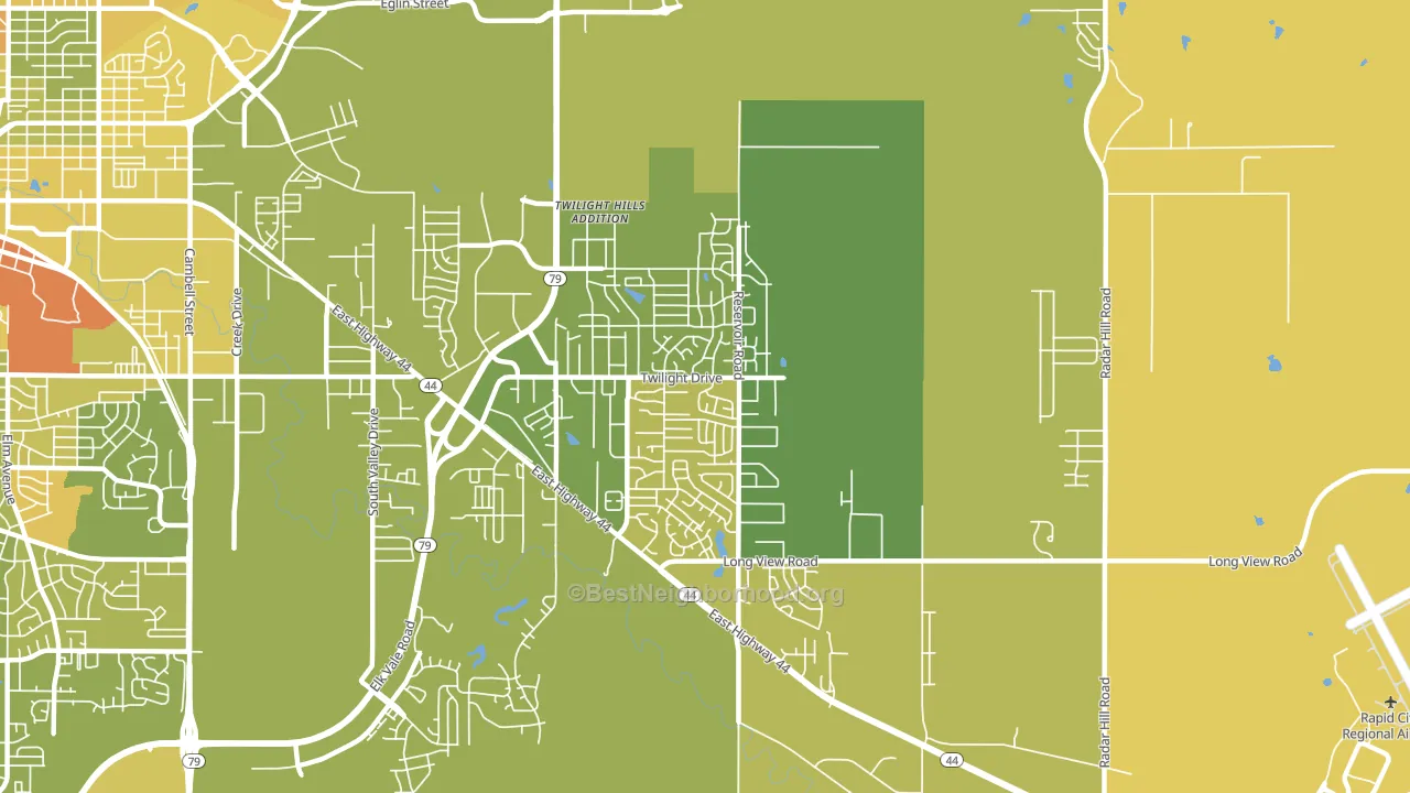 Rapid Valley, SD block-group voter-turnout map