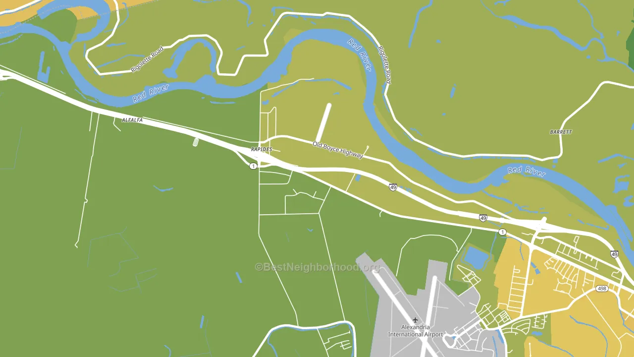 Rapides, LA block-group voter-turnout map