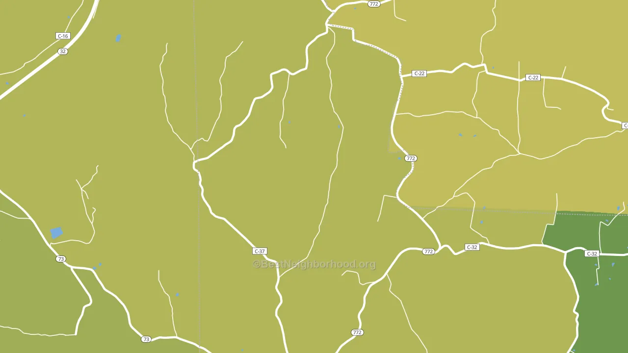 Rarden, OH block-group voter-turnout map