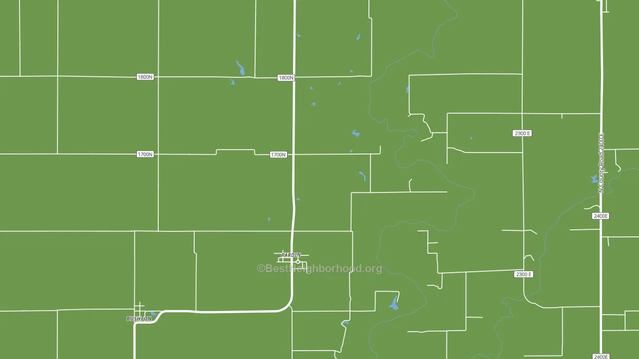 Rardin, IL block-group voter-turnout map