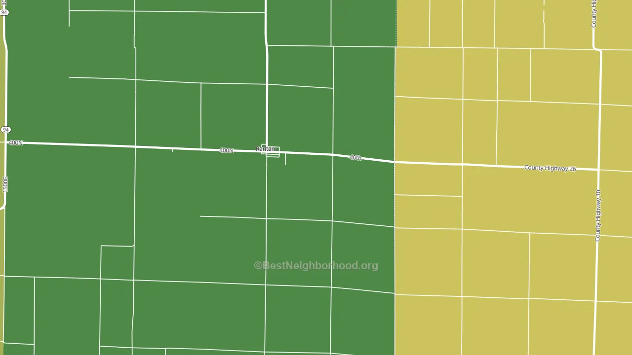 Raritan, IL block-group voter-turnout map