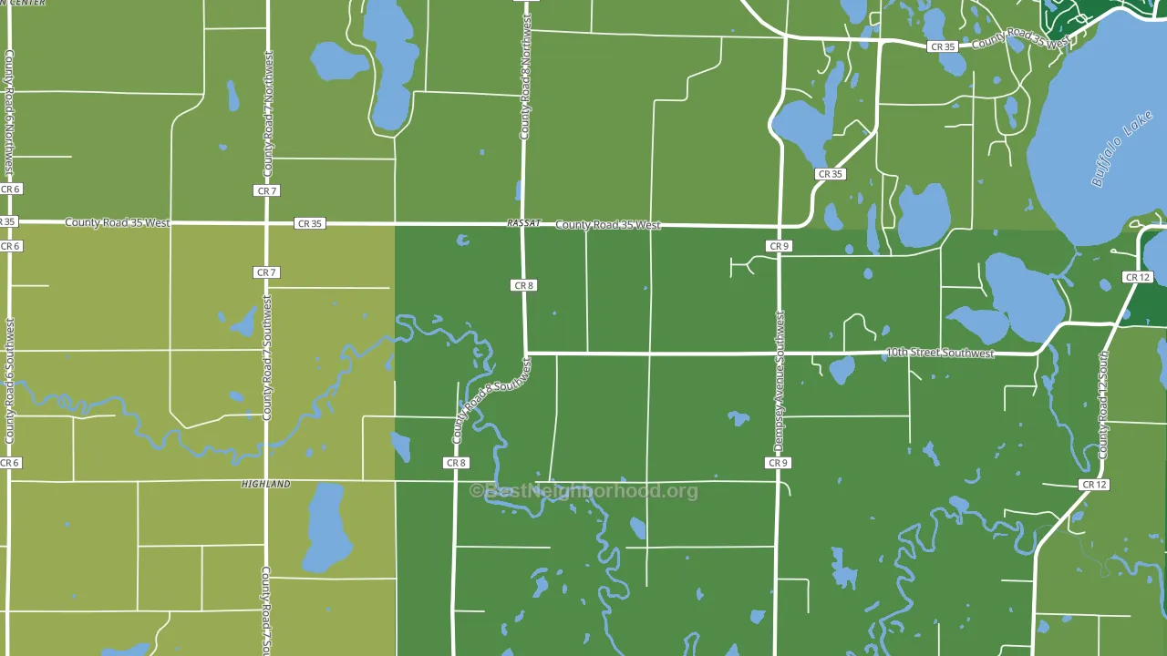 Rassat, MN block-group voter-turnout map