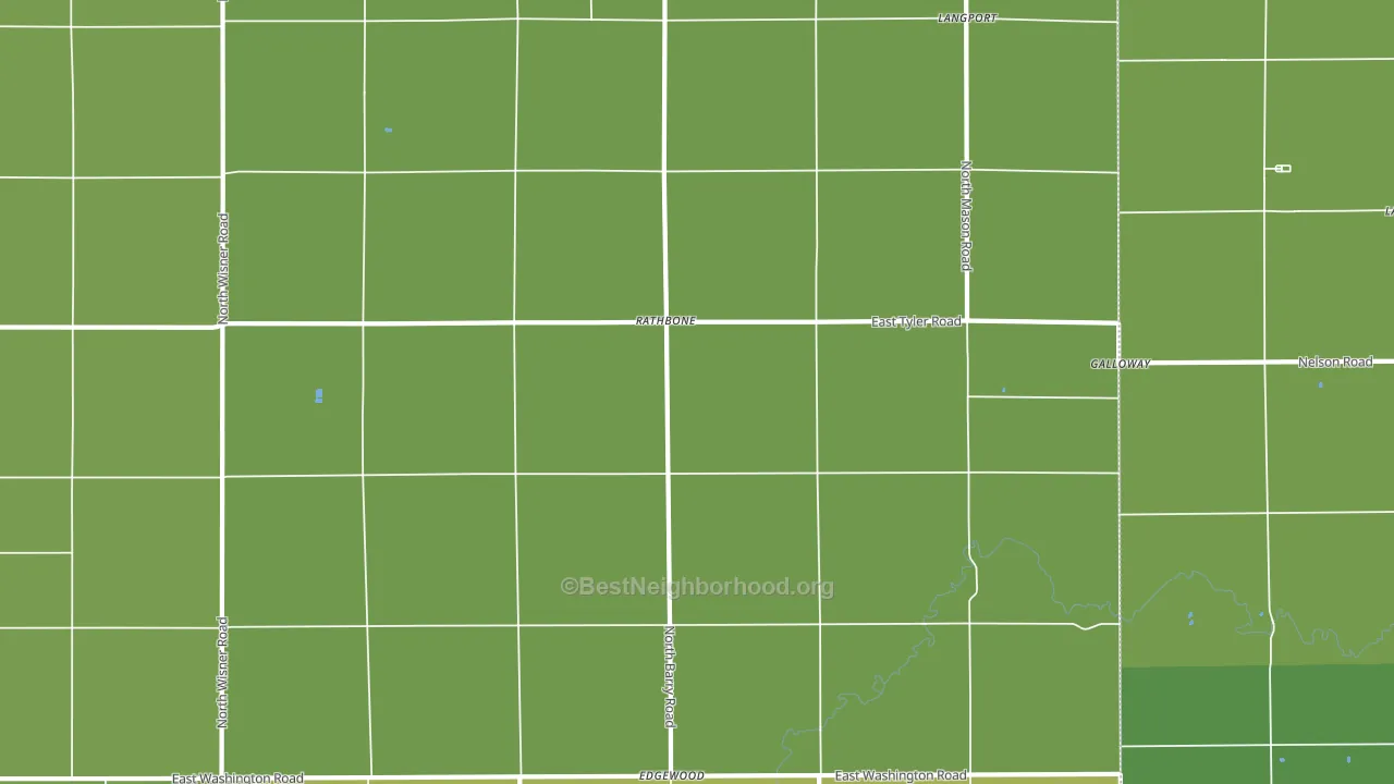 Rathbone, MI block-group voter-turnout map