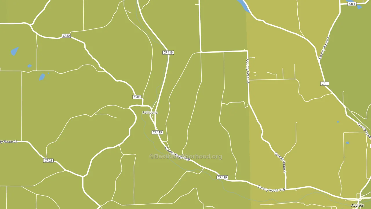 Rathbone, NY block-group voter-turnout map