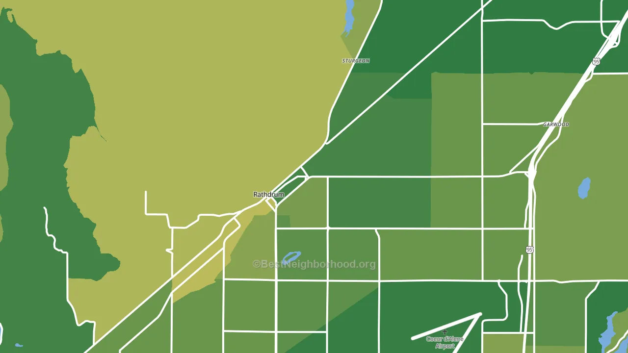 Rathdrum, ID block-group voter-turnout map