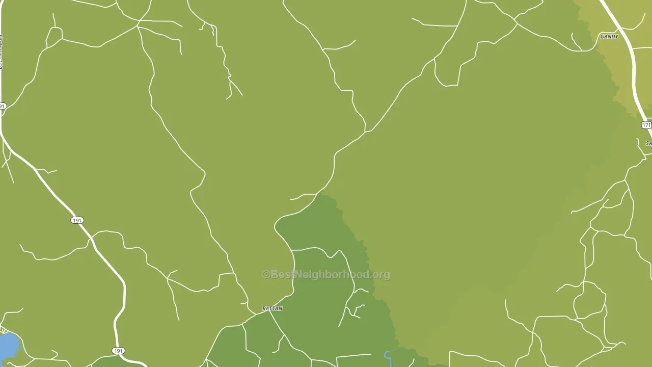 Rattan, LA block-group voter-turnout map