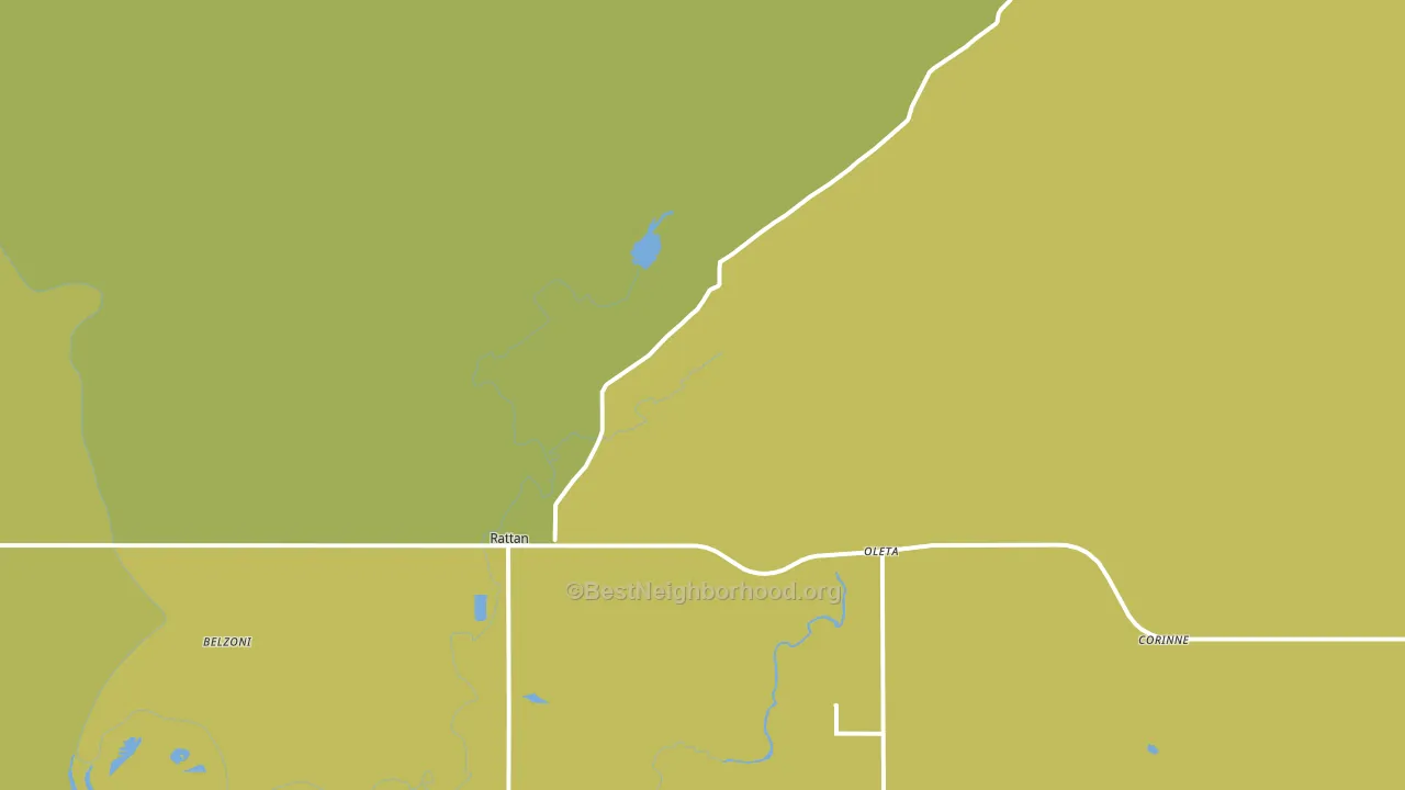 Rattan, OK block-group voter-turnout map