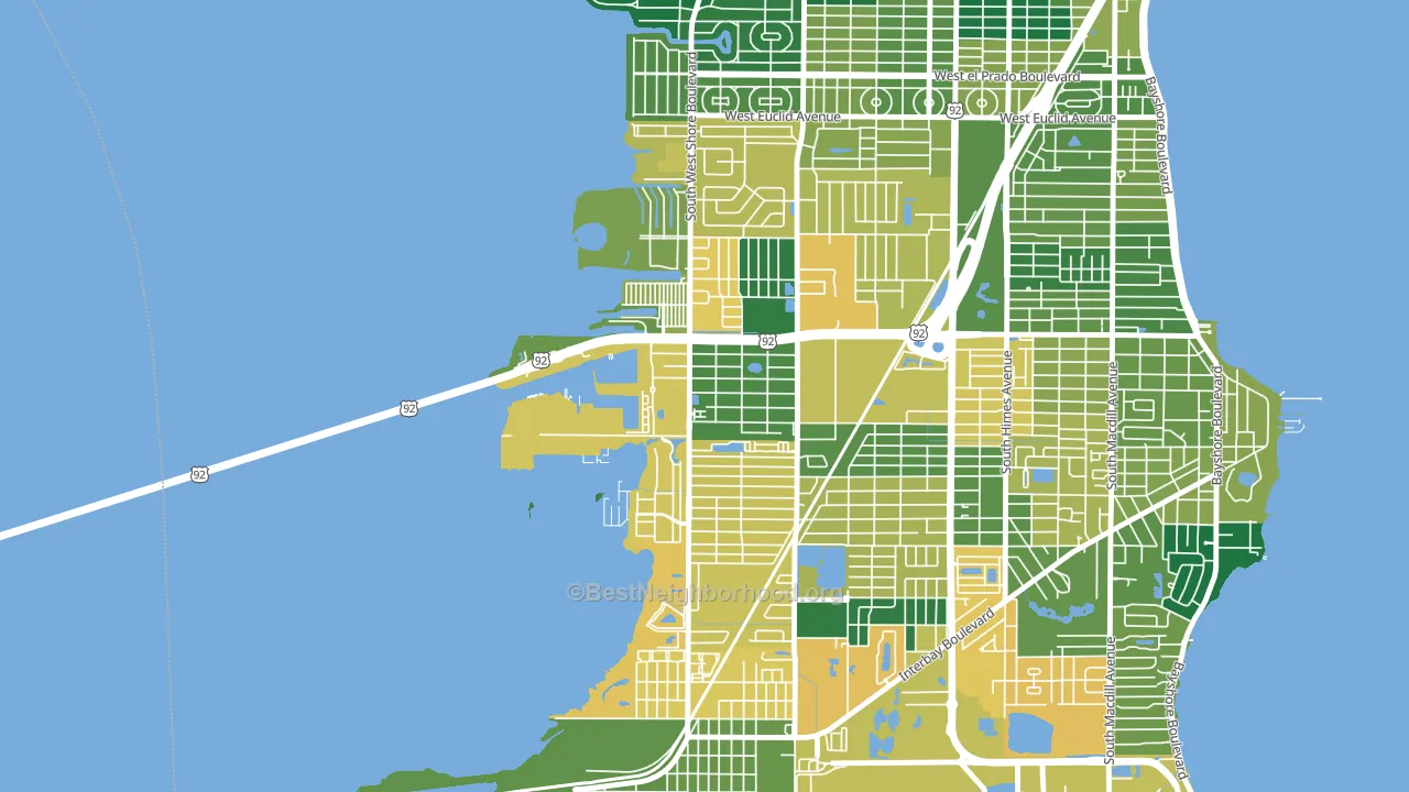 Rattlesnake, Tampa, FL block-group voter-turnout map