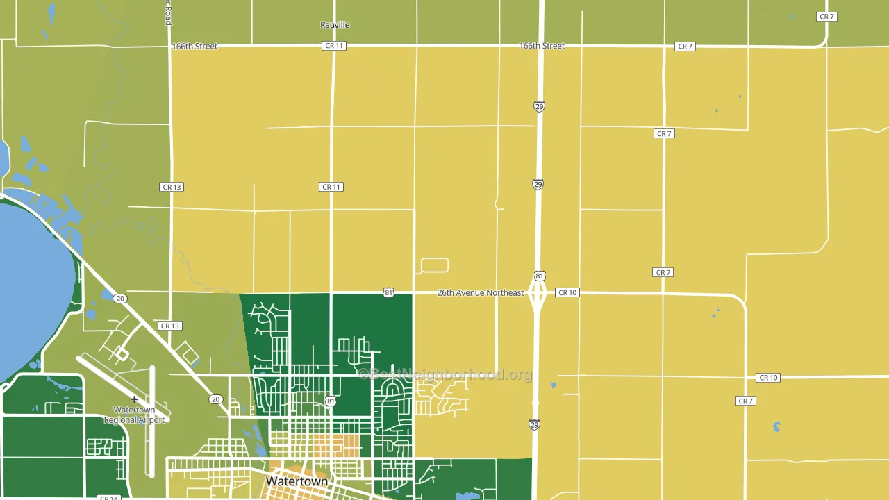 Rauville, SD block-group voter-turnout map
