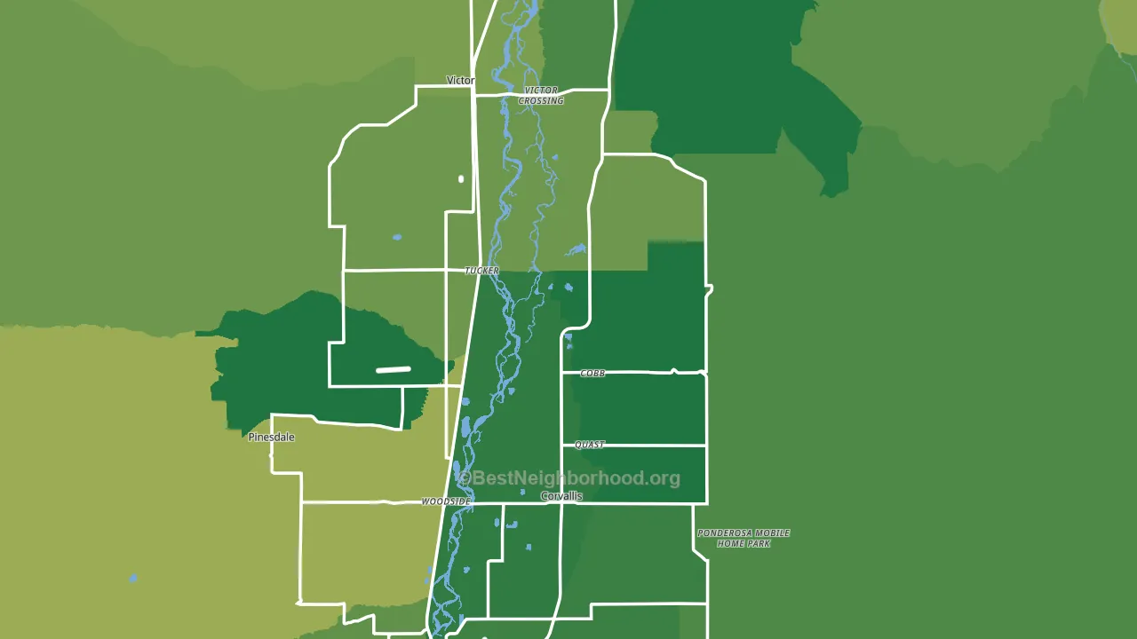 Ravalli County, MT block-group voter-turnout map