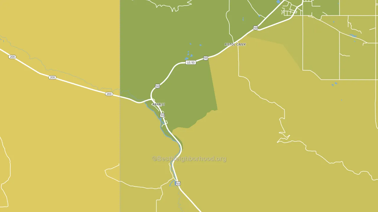 Ravalli, MT block-group voter-turnout map