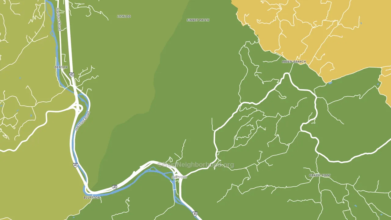 Raven Branch, TN block-group voter-turnout map