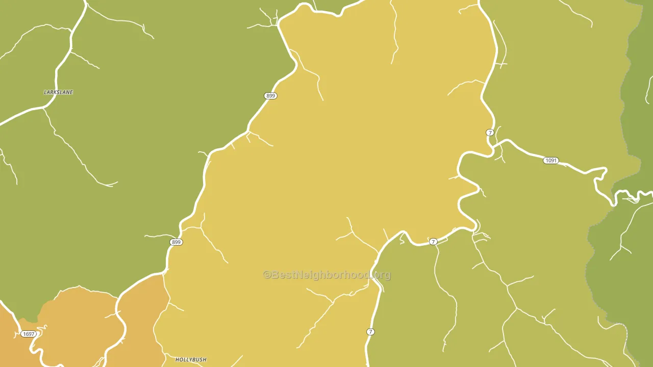 Raven, KY block-group voter-turnout map