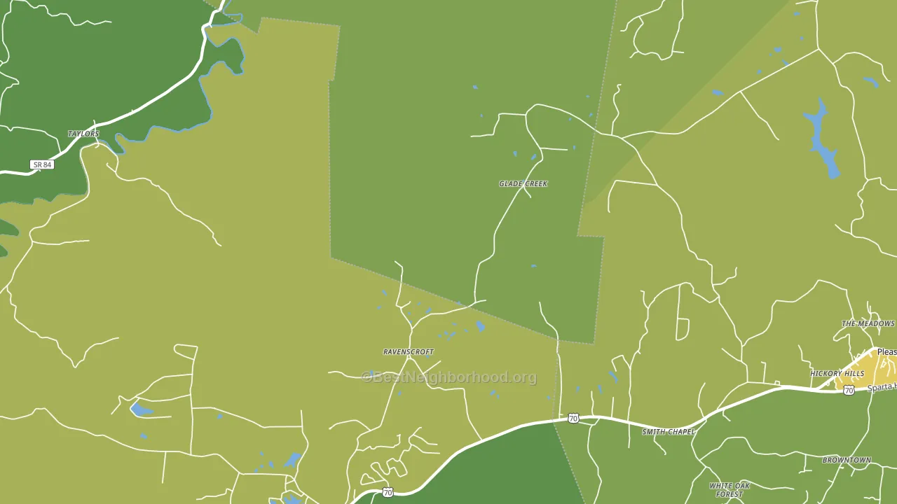 Ravenscroft, TN block-group voter-turnout map