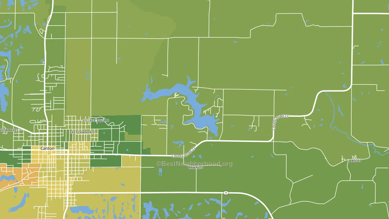 Rawalts, IL block-group voter-turnout map