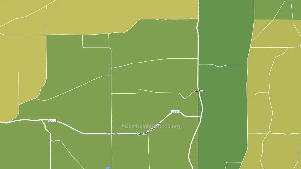 Rawson, NY block-group voter-turnout map