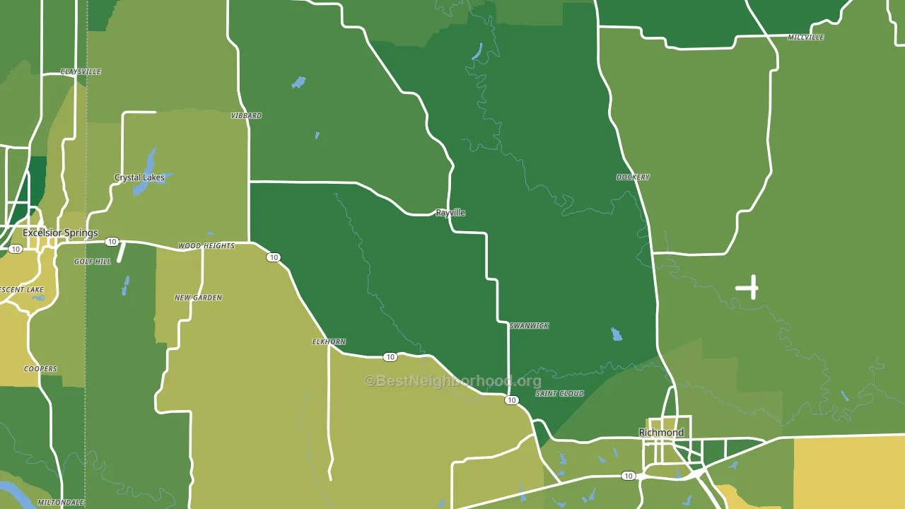 Ray County, MO block-group voter-turnout map