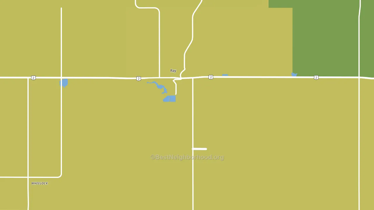 Ray, ND block-group voter-turnout map