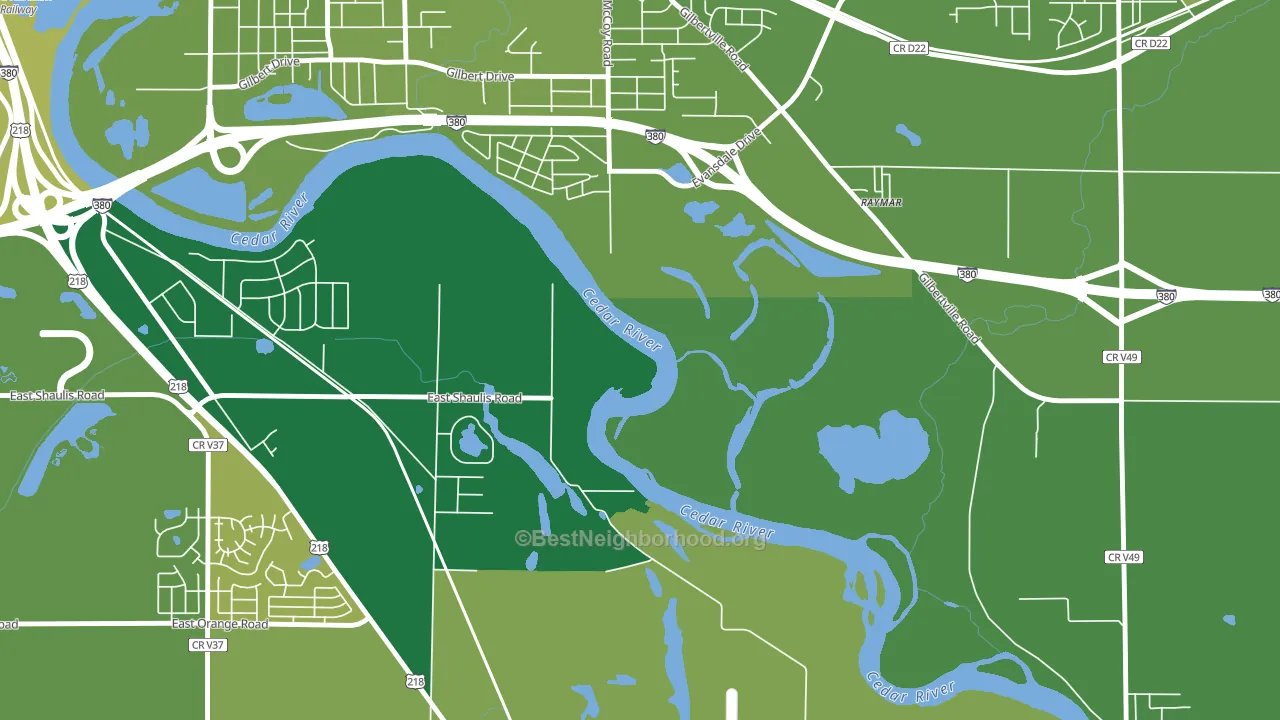 Raymar, IA block-group voter-turnout map